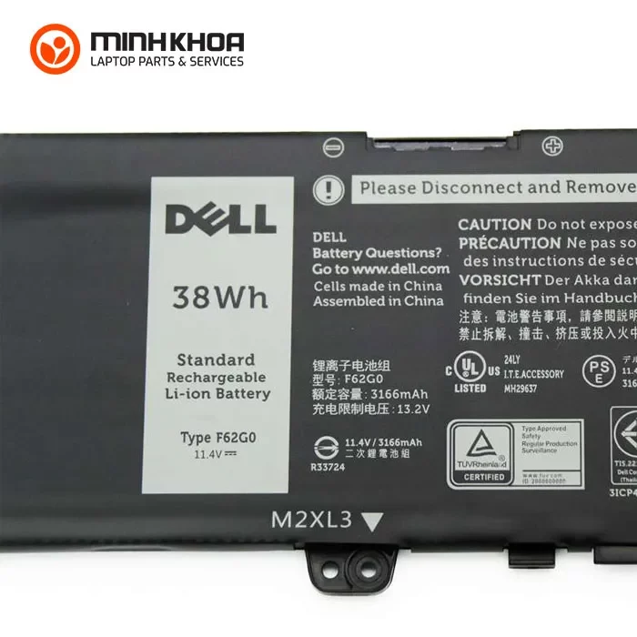 Pin laptop Dell Vostro F62G0, 13 5000, Inspiron 7370, 5370, 7373, 13 7000 Pin Laptop Dell Vostro F62g0, 13 5000, Inspiron 7370, 5370, 7373, 13 7000