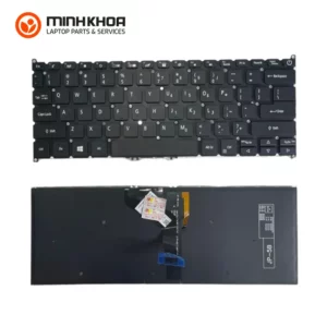 Bàn Phím Zin Led Laptop Acer Sf514 52 Cáp Nhỏ Chữ Trắng