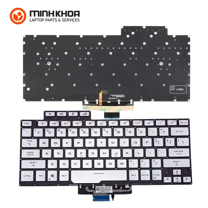 Bàn phím laptop Asus ROG Zephyrus G14 GA401, GA401Q, GA401I, GA401Q, GA401U bạc Bàn Phím Laptop Asus Rog Zephyrus G14 Ga401, Ga401q, Ga401i, Ga401q, Ga401u Bạc